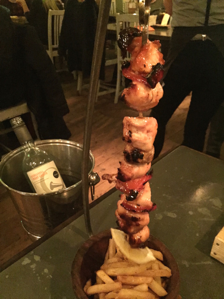 the botanist hanging chicken kebab