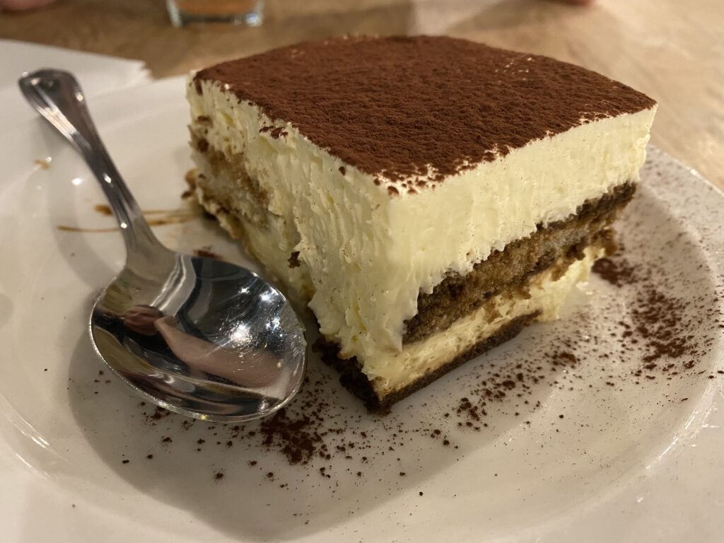 zucchini pasta bar tiramisu