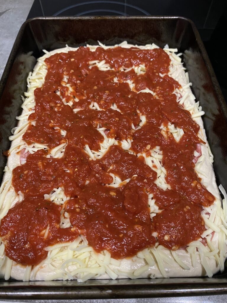 sicilian pizza recipe topped