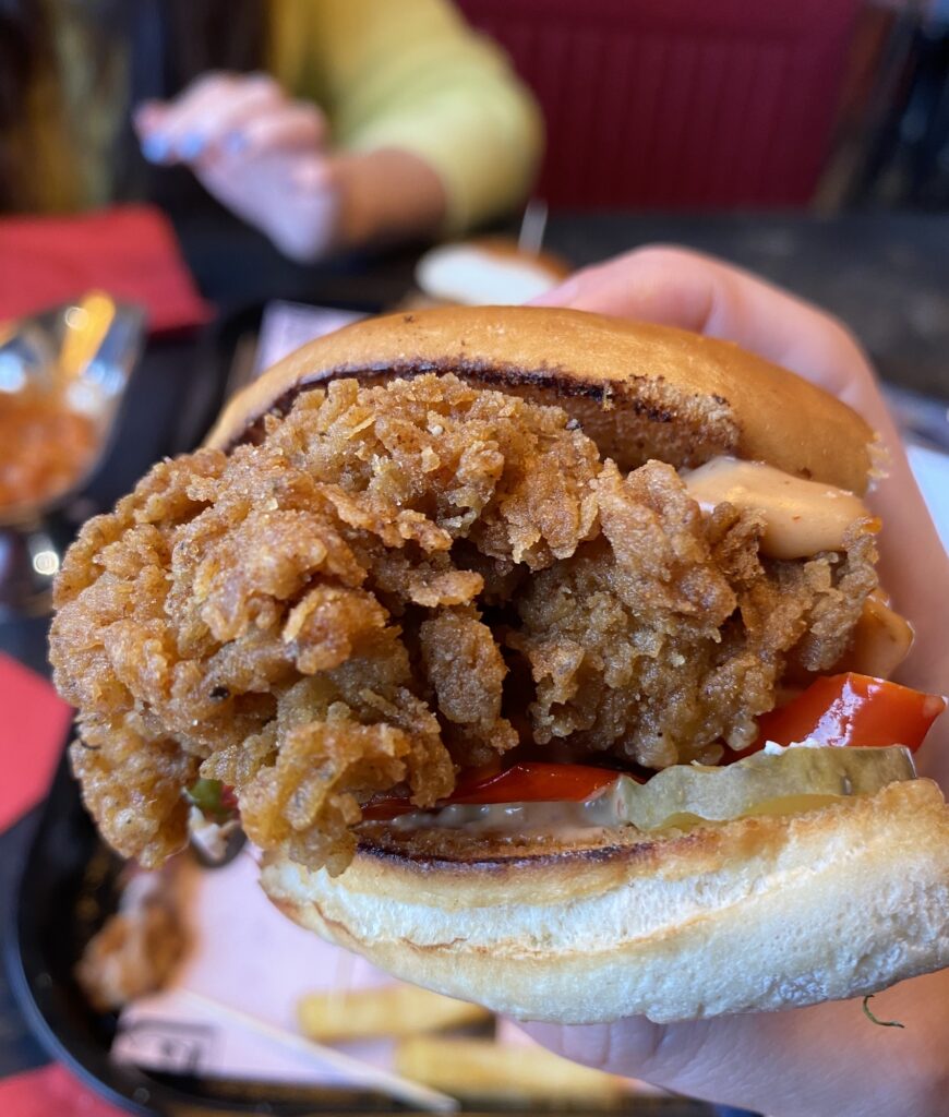 feds fried chicken burger