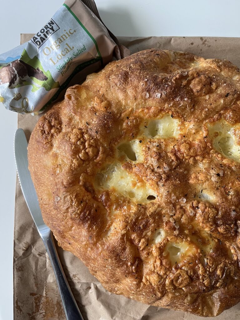 FAB Bakery cheese and herb bread and butter