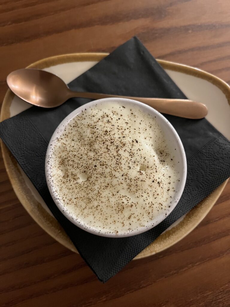 haggis and turnip topped with potato foam at coarse Durham